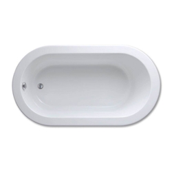 Specialty Products JASON INTERNATIONAL: Forma AE553 66x36 Oval Drop In Soaking Bathtub in White with Linear Drain