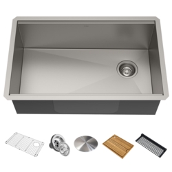 Specialty Products KRAUS: Kore Workstation 32-Inch Undermount 16 Gauge Single Bowl Stainless Steel Kitchen Sink